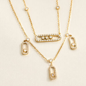 Colliers Pendentifs Pour Femmes, Série Luxueuse, Forme Rectangulaire Irrégulière, Acier Inoxydable, Couleur Or, Étanches h5 Image2