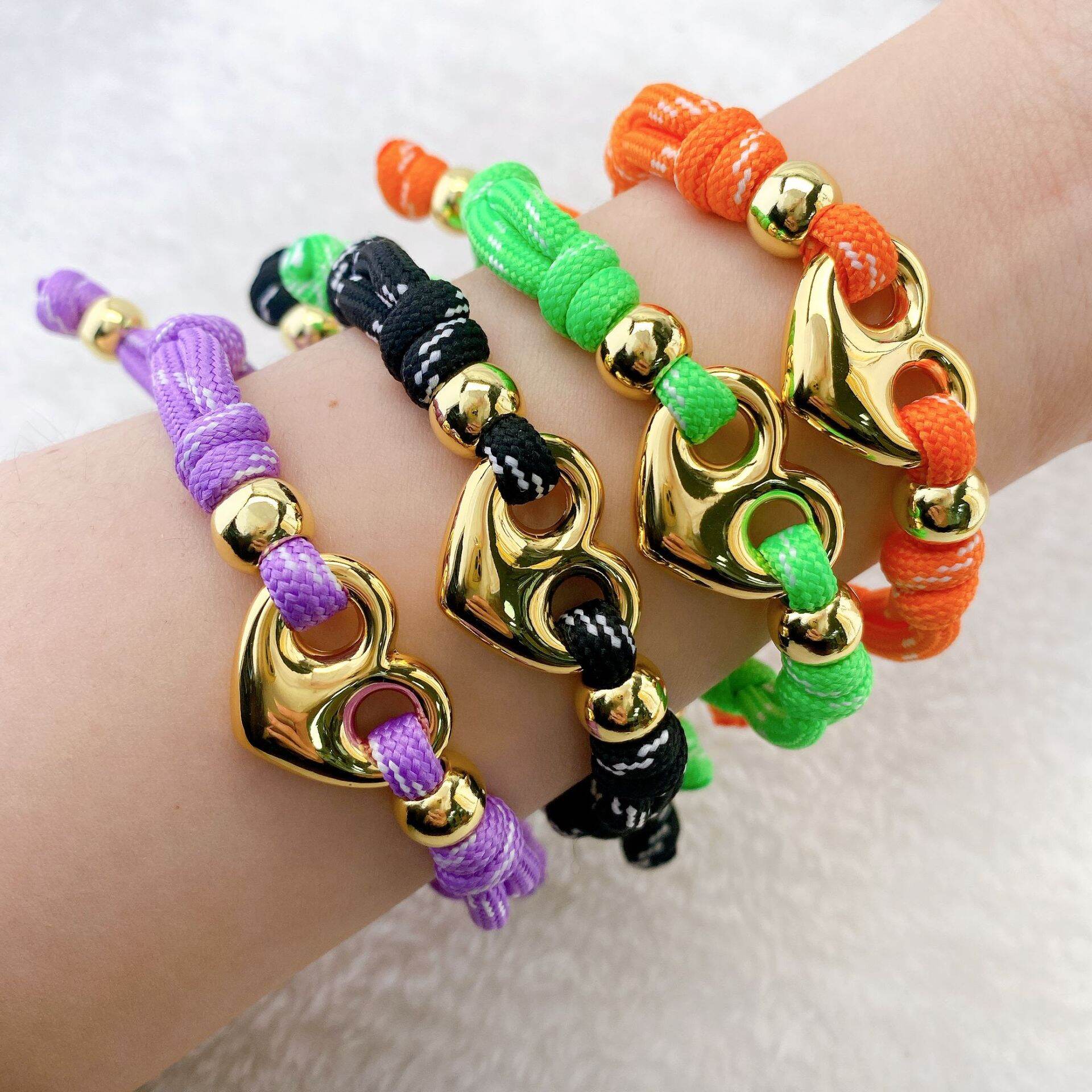 Simple Heart Rope Women's Braided Bracelets