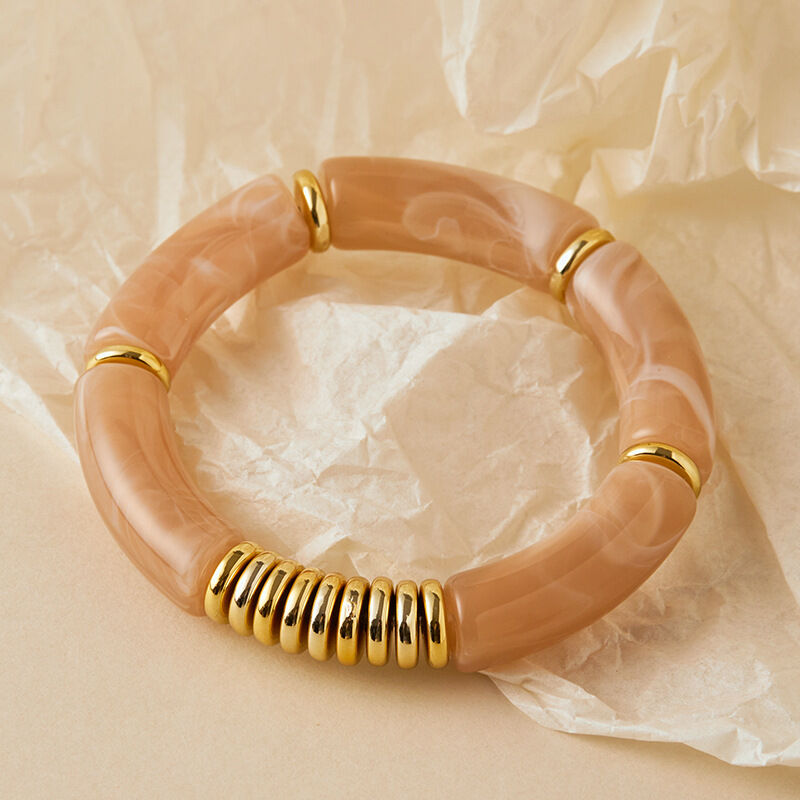 Elastic Patchwork Leopard Print Resin Women's Bangles 