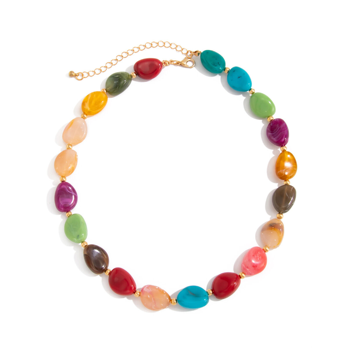 Colorful Beads Resin Ccb Women's Beaded Necklaces h5 Picture3