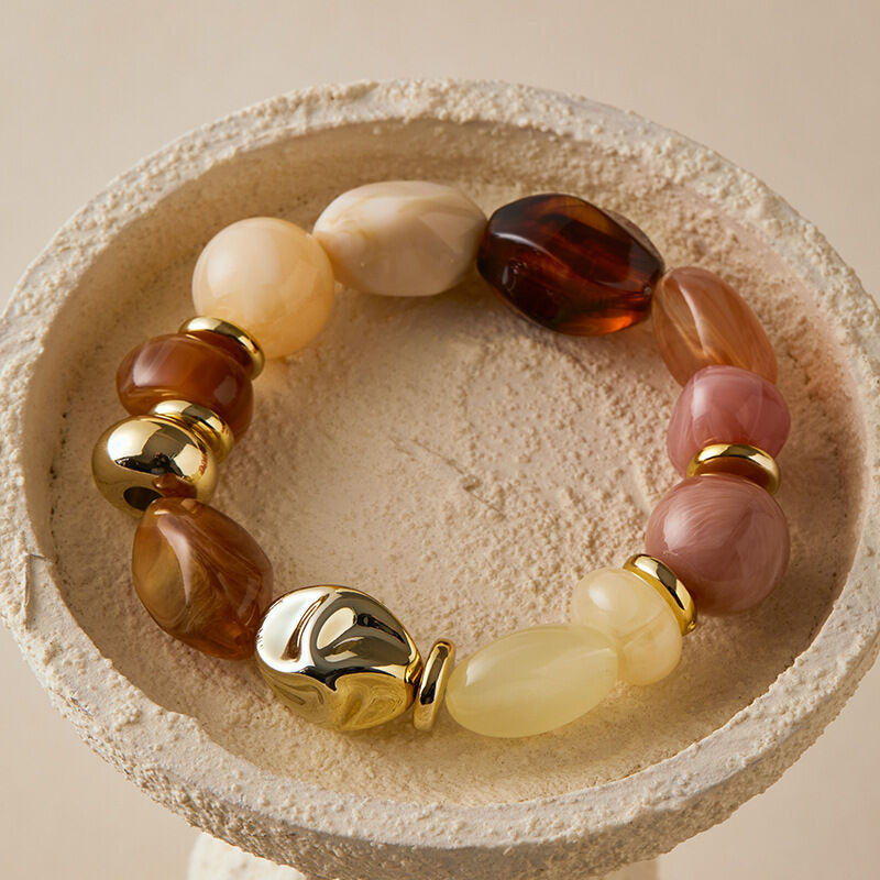 Irregular Shape Beads Resin Women's Beaded Bracelets 2