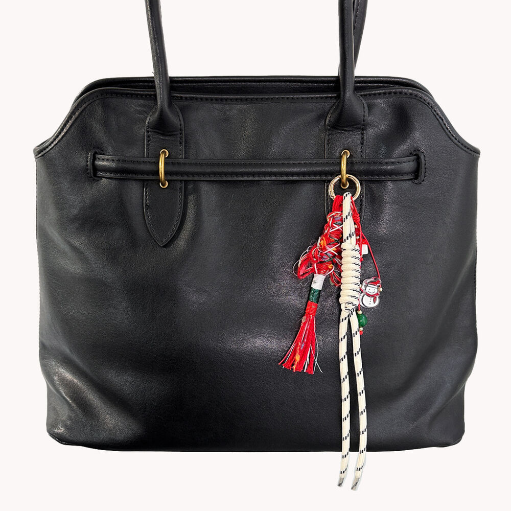 Simple Series Casual Twist Christmas Tassel Mixed Color Woven Rope Bag Charms h5Picture4