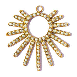 Simple Series Geometric Shape Stainless Steel Waterproof Gold Color Rhinestone Natural Stone Women's Pendants h5 Picture2