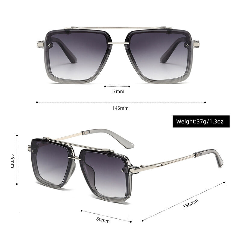 Simple Series Casual Solid Color Leopard Print Gradient Color Unisex Sunglasses h5Picture4