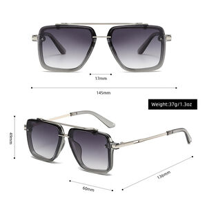 Simple Series Casual Solid Color Leopard Print Gradient Color Unisex Sunglasses h5 Picture4