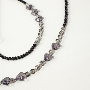 Simple Series Casual Heart Bow Knot Solid Color Beads Chain Abs Bag Straps h5 Picture3