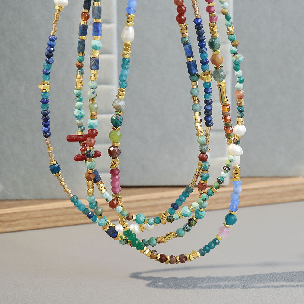 Classic Series Retro Beads Natural Stones Women's Necklaces Sets Picture4