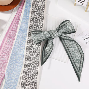 Simple Series Daily Solid Color Paisley Pattern Polyester Summer Scarves h5 Picture3