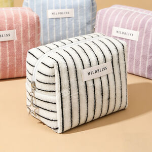 Bolsas De Maquillaje De Poliéster Simple Series Daily Stripe h5 Imagen4