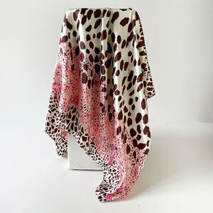 Ethnic Series Retro Leopard Print Mixed Color Imitation Silk Summer Scarves h5