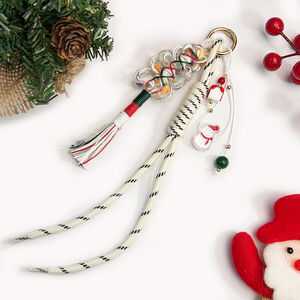 Simple Series Casual Twist Christmas Tassel Mixed Color Woven Rope Bag Charms h5