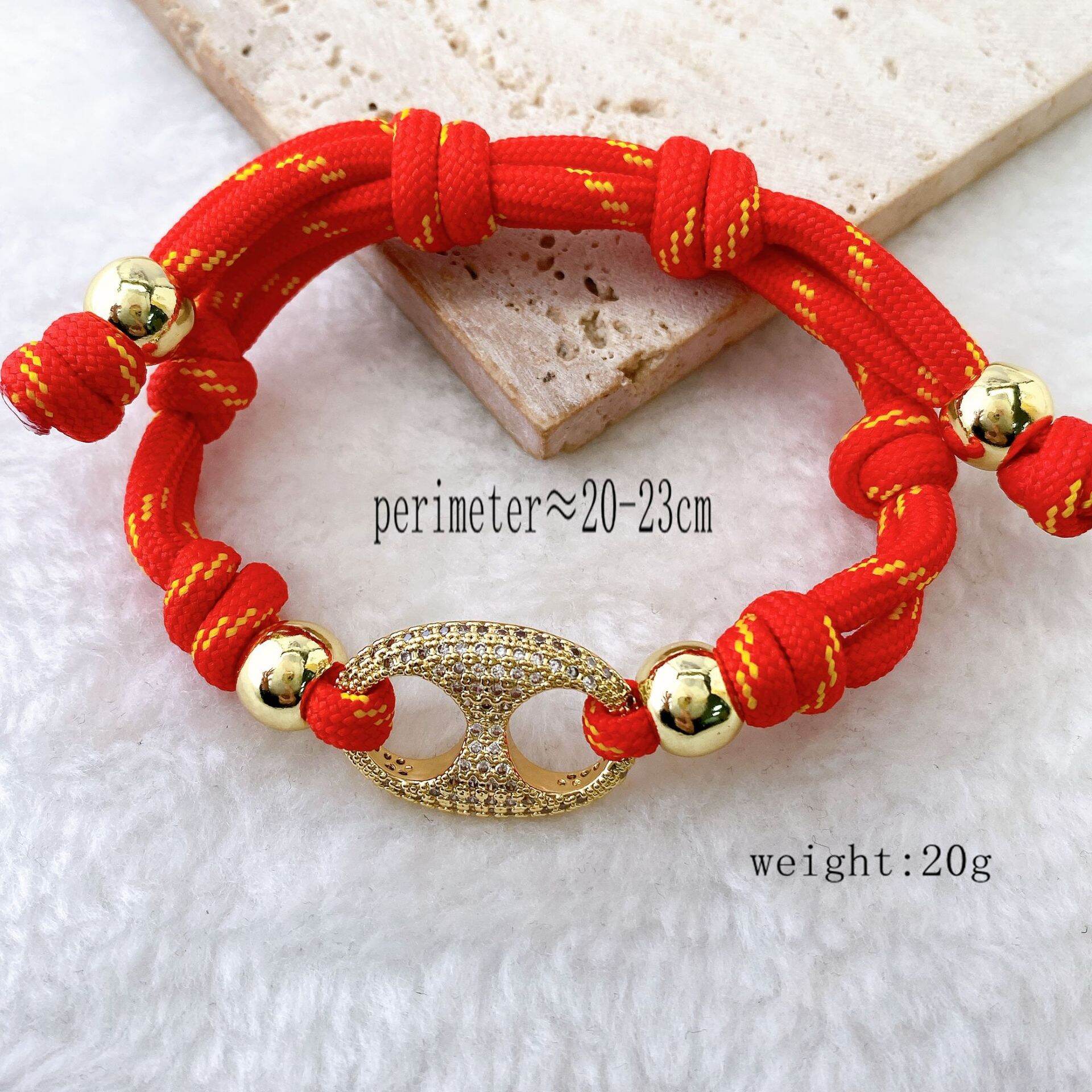 Gevlochten Armbanden Voor Dames Met Geometrische Vormen, Versierd Met Koperen Strass-Steentjes. 