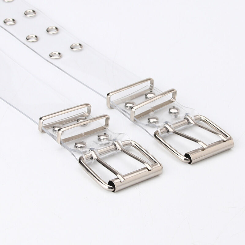 Simple Series Hip-Pop/Rock Solid Color Rivet Pvc Decorative Belt h5 Picture2