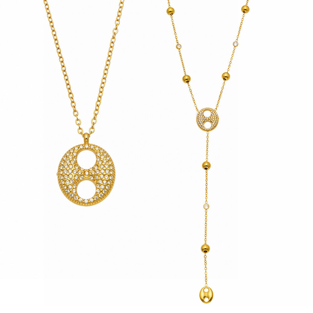 Colliers Pendentifs Pour Femmes, Collection Luxe, Forme Irrégulière, Chaîne En Acier Inoxydable Étanche Couleur Or h5Image4