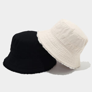 Simple Series Daily Solid Color Tassel Cotton Bucket Hats h5 Picture4
