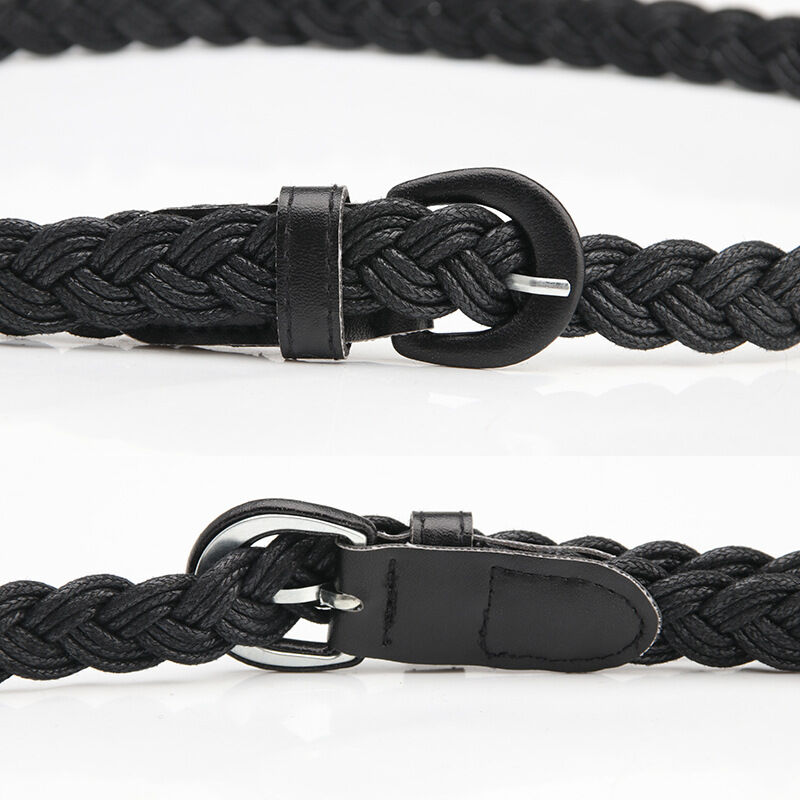 Simple Series Casual Solid Color Woven Pu Woven Belt Picture3