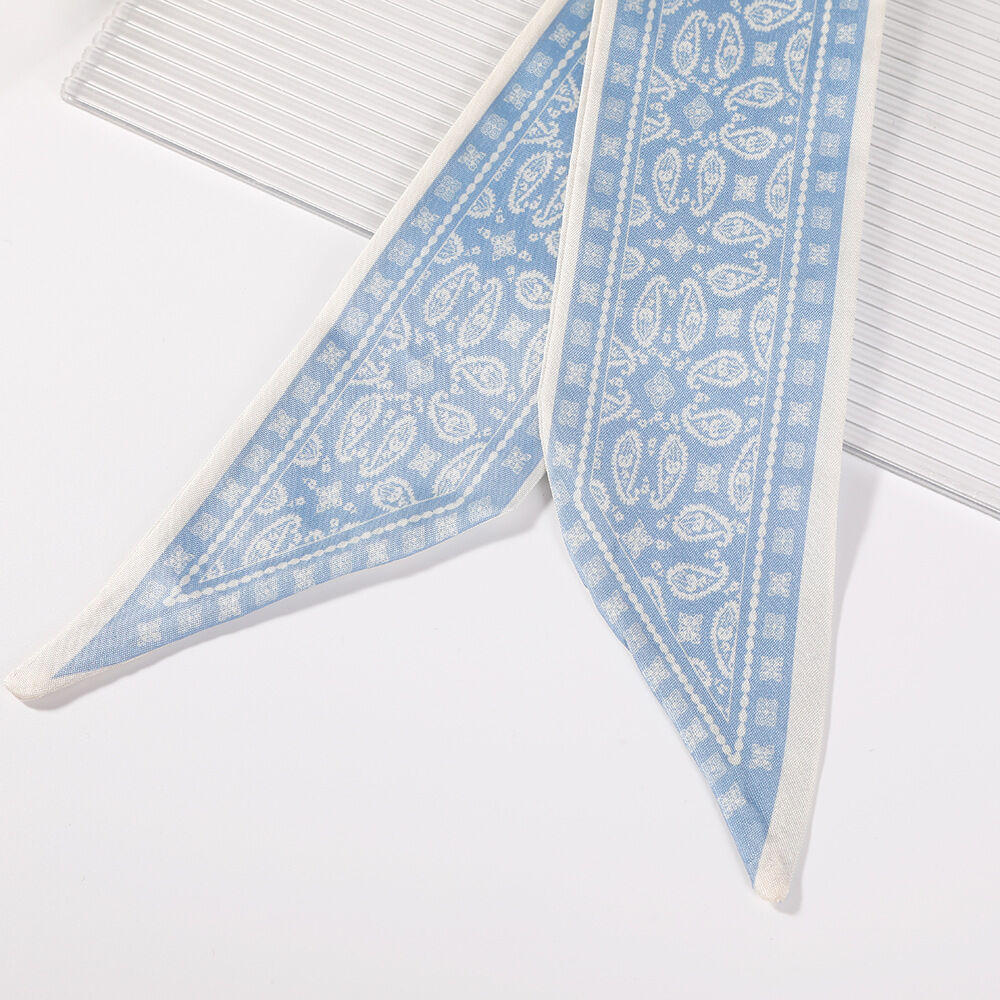 Simple Series Daily Solid Color Paisley Pattern Polyester Summer Scarves Picture4