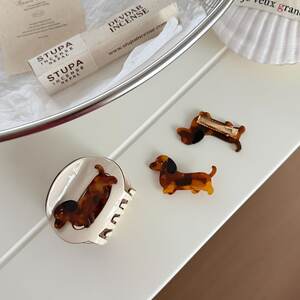 Simple Series Cute Dachshund Acetate Hair Claws h5 Picture4