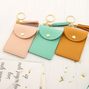 Carteras Y Tarjeteros Cuadrados De Pu Para Mujer, Estilo Casual, Color Liso, Con Borla. h5 Imagen4