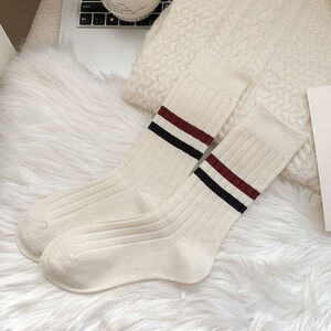 Chaussettes Mi-Mollet À Rayures Basiques Slight Bounce Pour Femmes h5