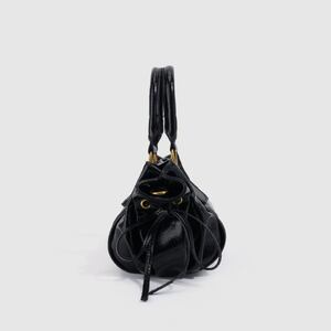 Streetwear Style Metal Hardware Solid Color Pu Women's Bowling Handbags h5 Picture2