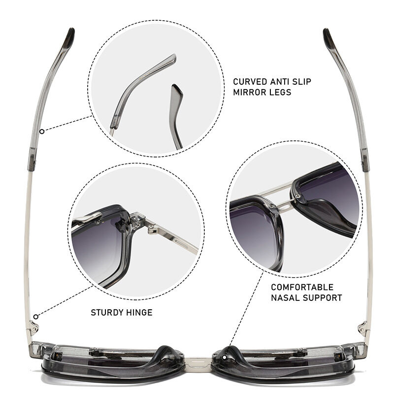 Simple Series Casual Solid Color Leopard Print Gradient Color Unisex Sunglasses h5Picture3