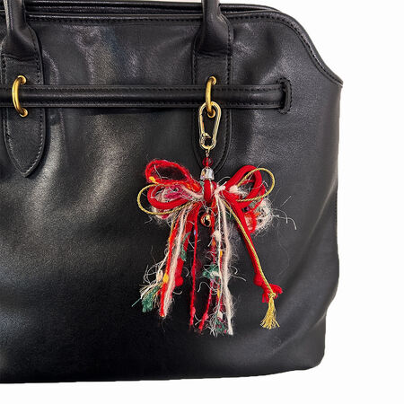 Simple Series Casual Bow Knot Christmas Mixed Color Woven Rope Bag Charms 2
