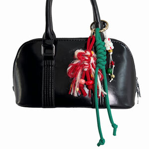 Simple Series Casual Bow Knot Twist Christmas Tassel Mixed Color Woven Rope Bag Charms h5 Picture2