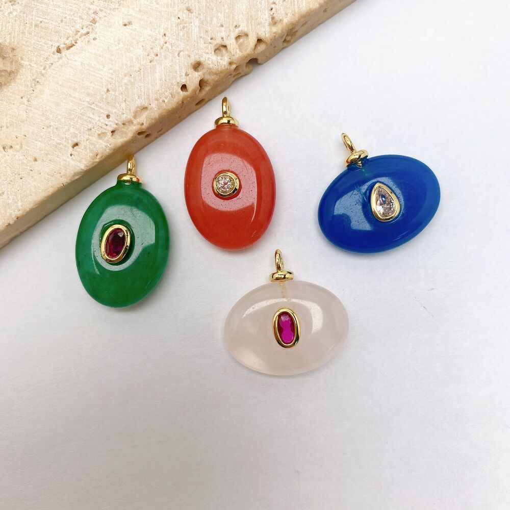 Serie Clásica Diy, Colgantes De Piedra Natural De Forma Irregular Para Mujer. h5Imagen3