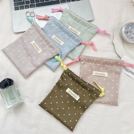 Simple Series Sweet Polka Dots Cotton Gift Wrapping Jewelry Bags 2