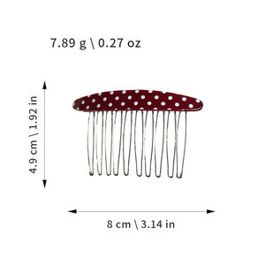 Einfache Serie, Lässige Einfarbige Haarkämme Aus Pvc Mit Polka-Dots h5 Bild3