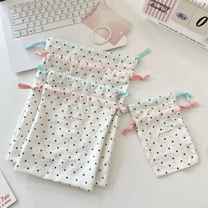 Sacchetti Regalo In Cotone A Pois Della Serie Simple. h5 Immagine4