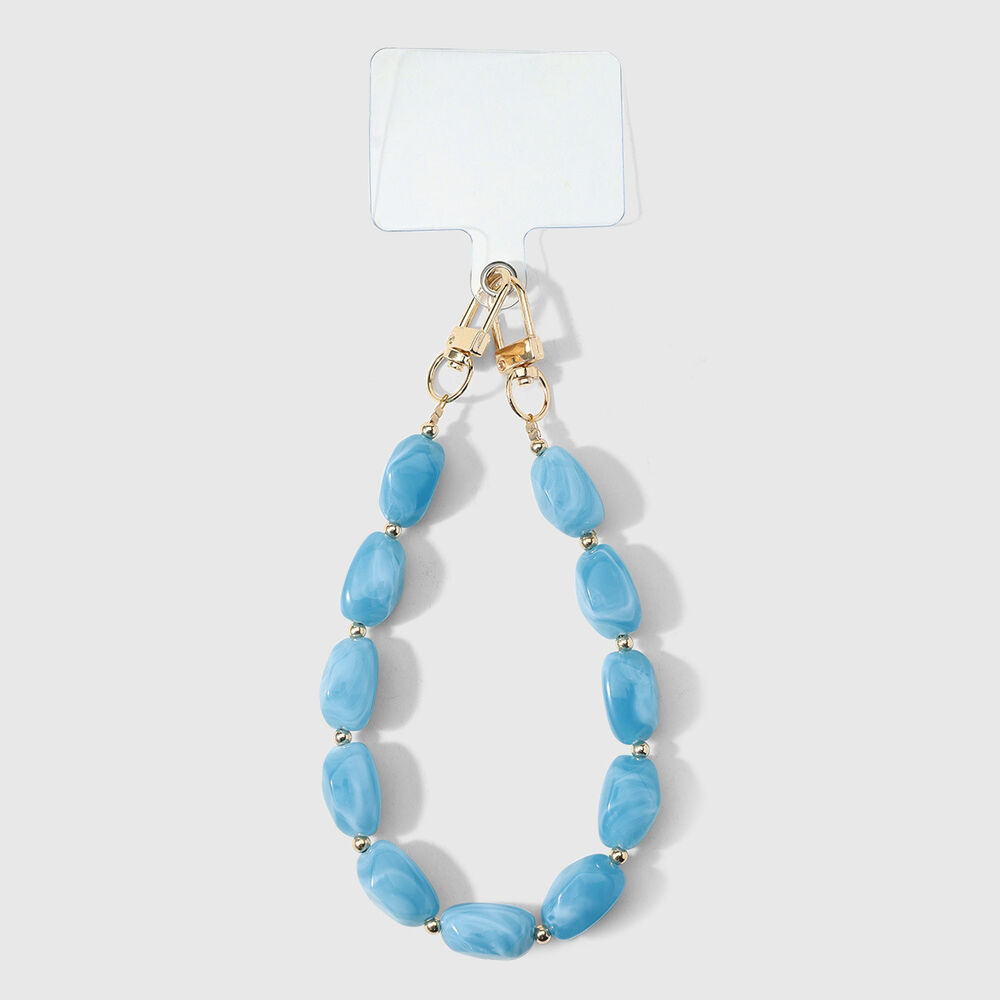 Simple Series Daily Solid Color Beads Alloy Phone Chain
