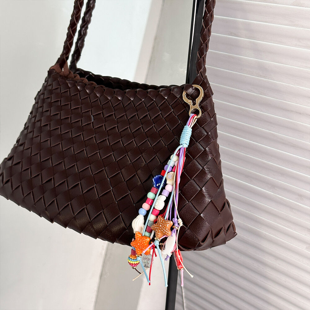 Ethnic Series Bohemian Devil's Eye Heart Bow Knot Oceanic Style Tassel Beads Starfish Geometric Shape Resin Bag Charms h5Picture3
