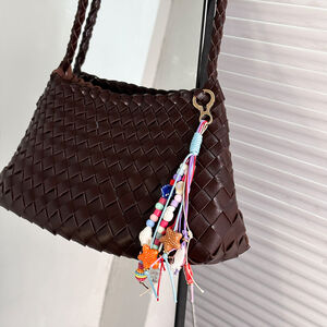 Ethnic Series Bohemian Devil's Eye Heart Bow Knot Oceanic Style Tassel Beads Starfish Geometric Shape Resin Bag Charms h5 Picture3