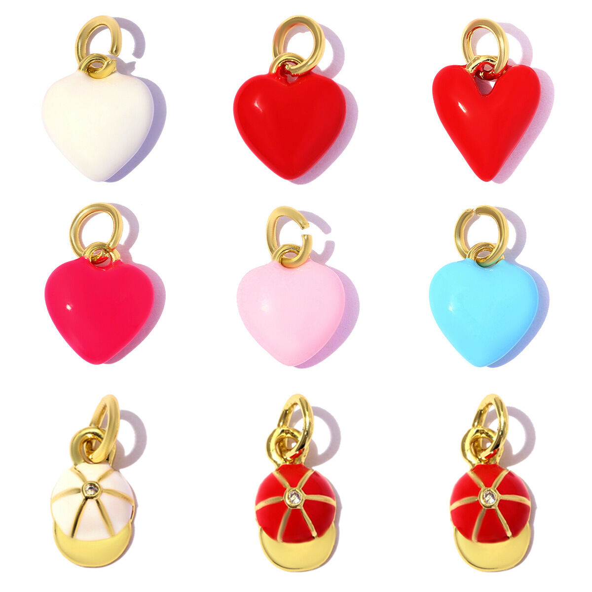 Romantic Series Diy Irregular Shape Heart Copper   Gold Color  Women's Pendants