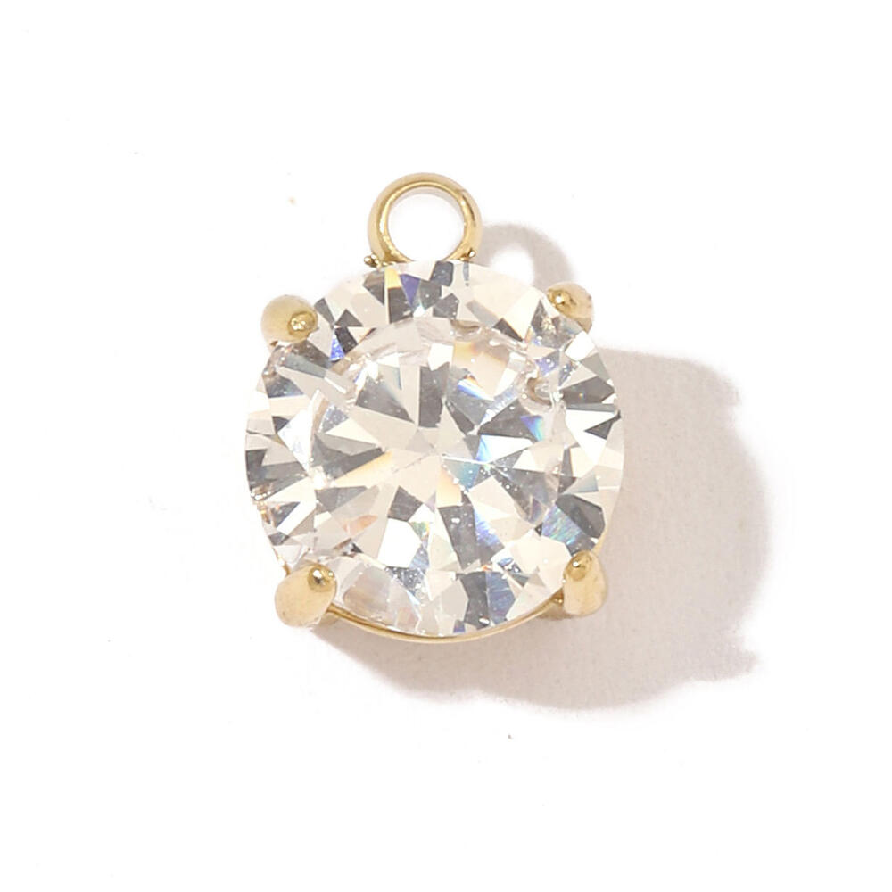 Luxurious Series Simple Geometric Shape Stainless Steel Waterproof Zircon Women's Pendants Picture2