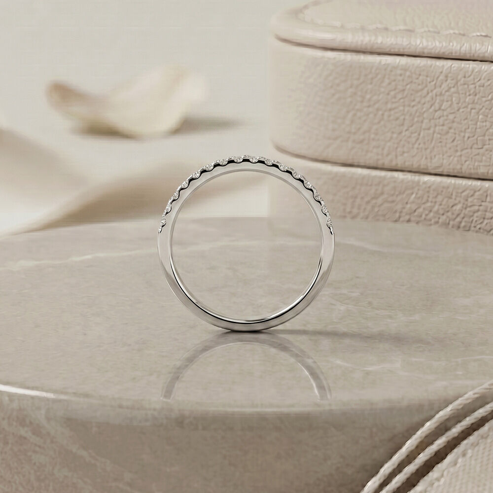 Simple Series Elegant Circle 925 Sterling Silver Color Rhodium Plating Women's Moissanite Rings h5 Picture4