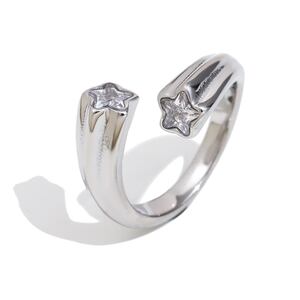 Elegante Statement-Ringe Der Simple Series Mit Unregelmäßiger Herz- Und Hammermuster, Aus Wasserdichtem Edelstahl In Goldfarbe. h5 Bild4