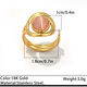 Zachtroze cat-eye kleur/18 karaats goud in een oven Afbeelding2