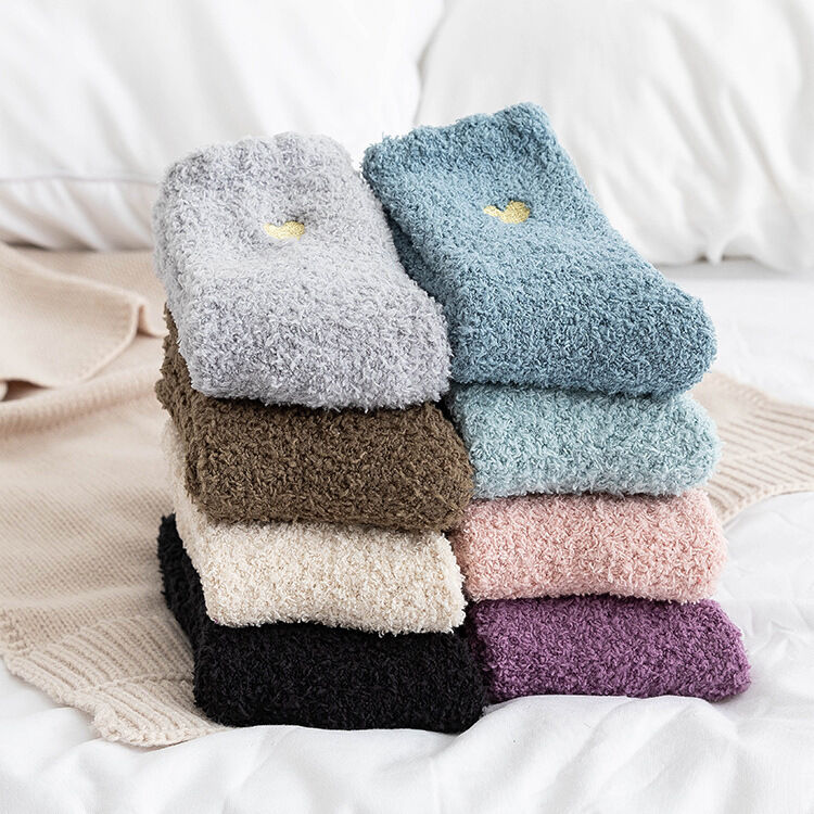 Chaussettes Mi-Mollet Basiques À Cœur, Couleur Unie, Légèrement Rebondissantes, Pour Femmes h5 Image2