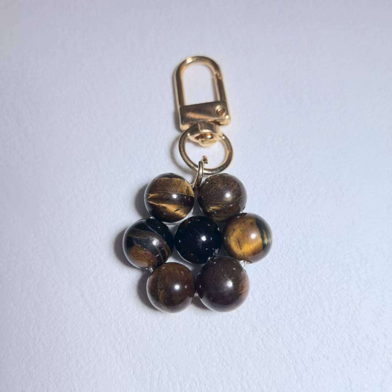 Sweet Flower Natural Stones Keychain 