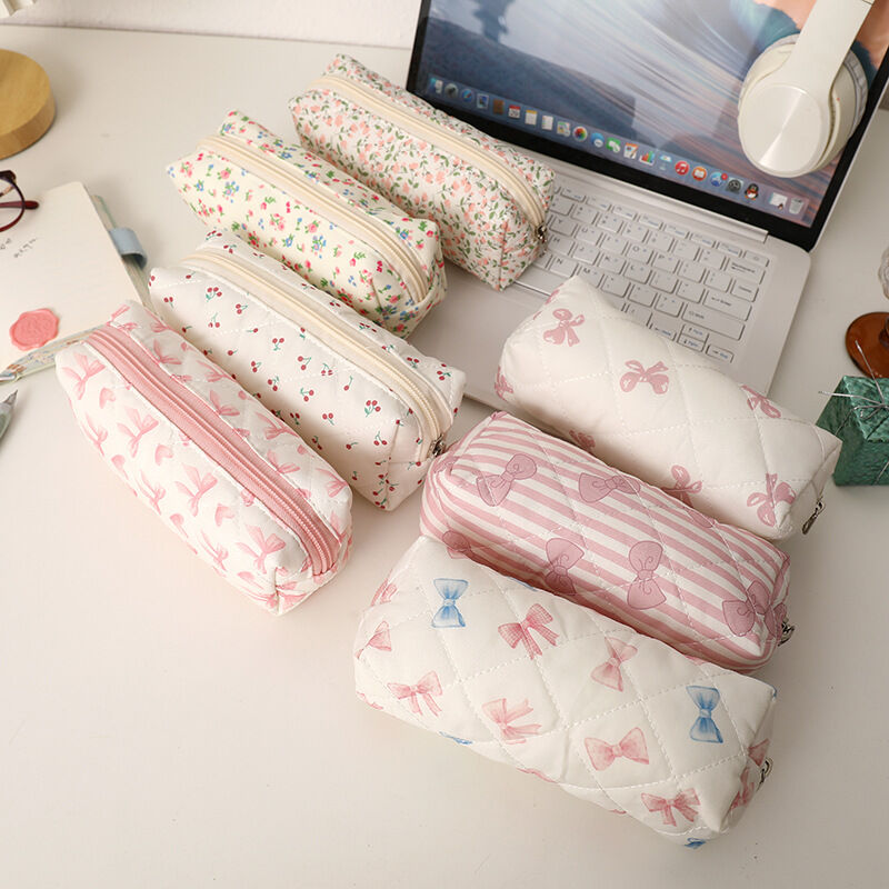 Estuches Para Bolígrafos De Poliéster Con Diseño De Flor, Corazón, Lazo Y Cereza, De La Serie Simple h5Imagen4