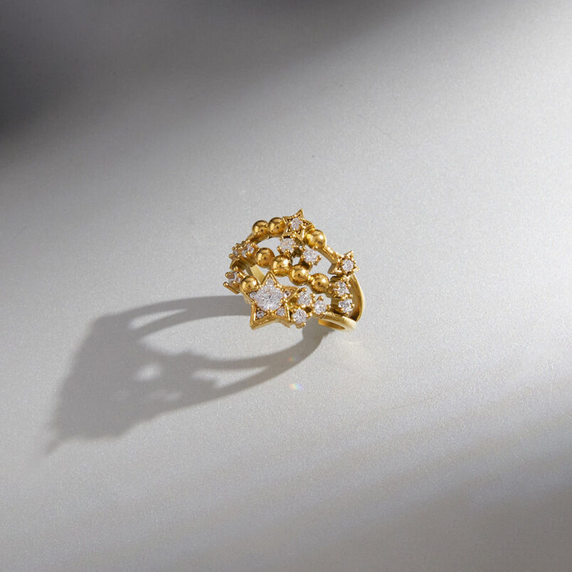 Anillos De Mujer De Lujo Con Forma Irregular, De Acero Inoxidable Y Color Dorado, De La Serie Punk. Imagen3