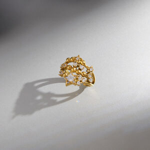Anillos De Mujer De Lujo Con Forma Irregular, De Acero Inoxidable Y Color Dorado, De La Serie Punk. h5 Imagen3