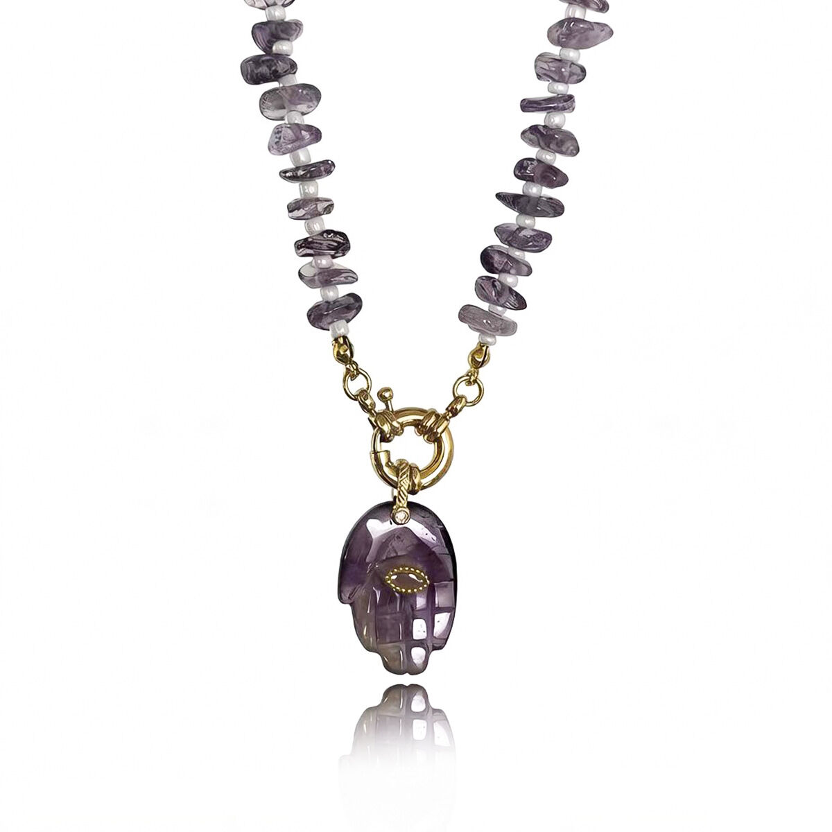 Romantic Series Sweet Irregular Shape Beads Crystal Women's Beaded Necklaces 2