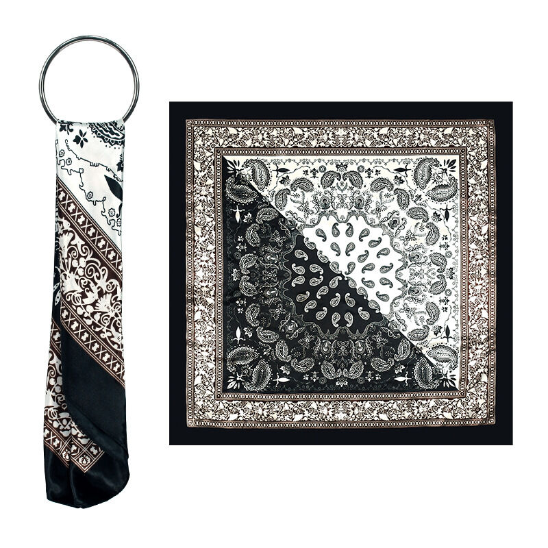 Sciarpe Estive In Poliestere Della Serie Ethnic, Casual, Con Motivo Paisley A Colori Misti.