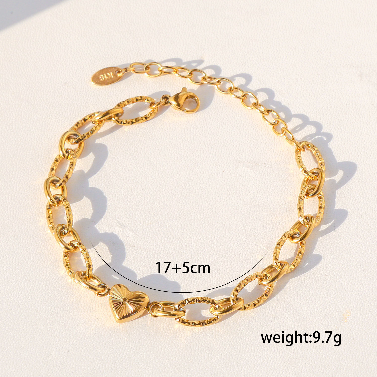 Eenvoudige Serie Klassieke Schakelarmbanden Van Roestvrij Staal, Waterdicht, Goudkleurig, Voor Dames h5 Afbeelding5