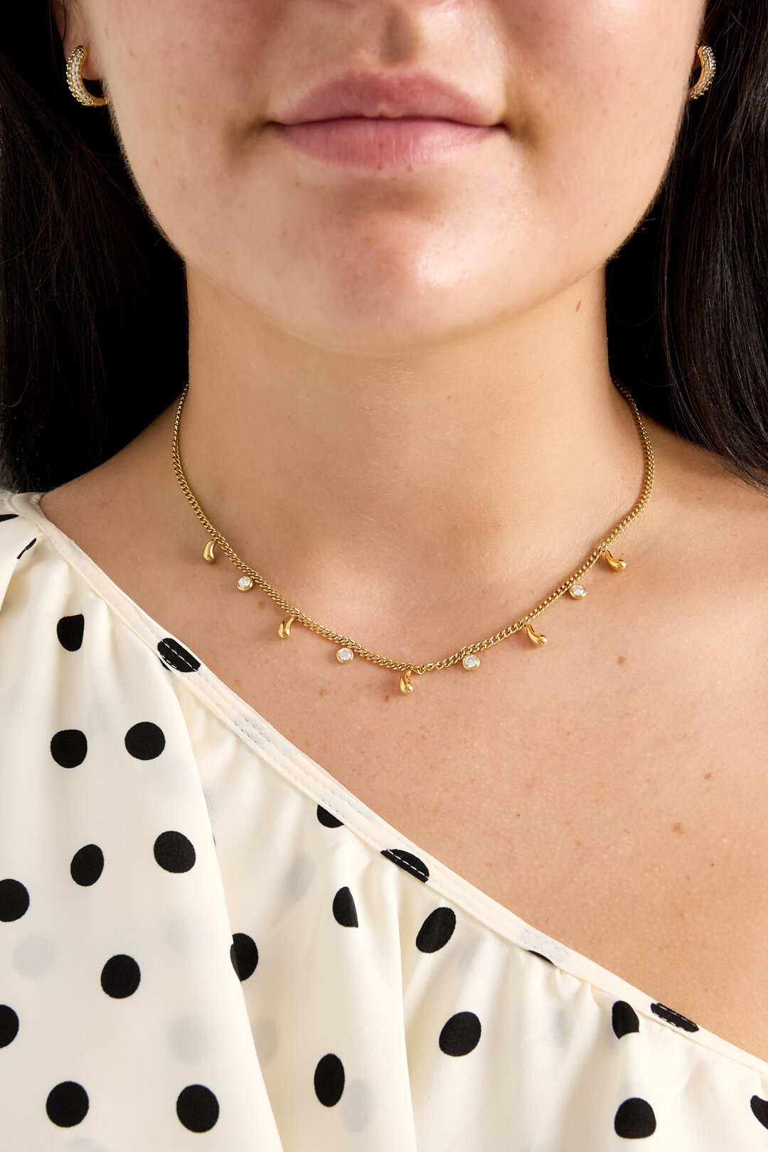Collares Con Colgante De Acero Inoxidable Droplet Simple Daily Simple Series Joyería Para Mujer Imagen2
