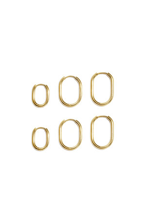 Set Di Orecchini In Acciaio Inossidabile Dalla Forma Geometrica, Semplici, Per Tutti I Giorni, Serie Simple, Gioielli Da Donna h5 Immagine4